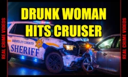 Drunk Woman Hits Police Cruiser